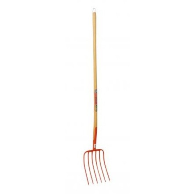 FOURCHE À FUMIER 6 DENTS DE 32 CM MANCHE