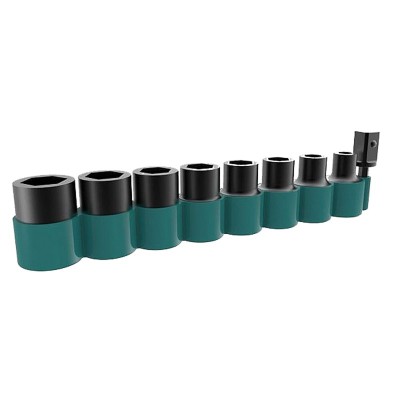 ENSEMBLE DE 8 DOUILLES 1/2''+AD