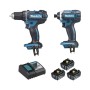 MAKITA PACK 2 MACHINES 18V + 2 BAT. 3AH