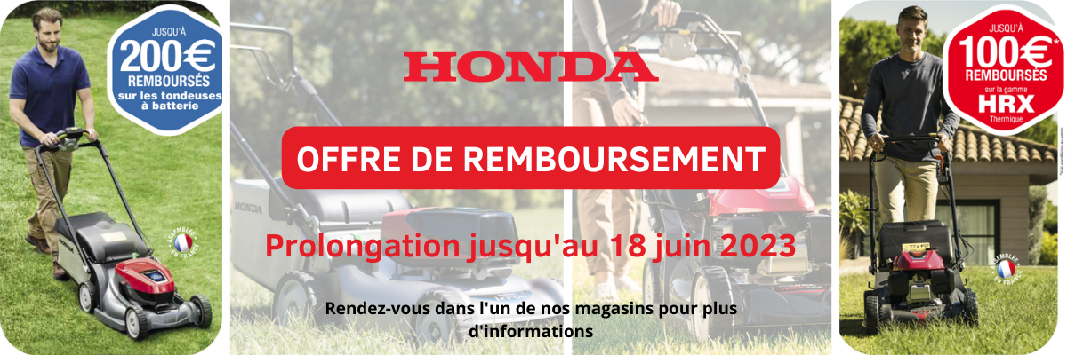 Offre de remboursement Honda